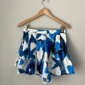 C/MEO Collective Blue & White Abstract Print Shorts
